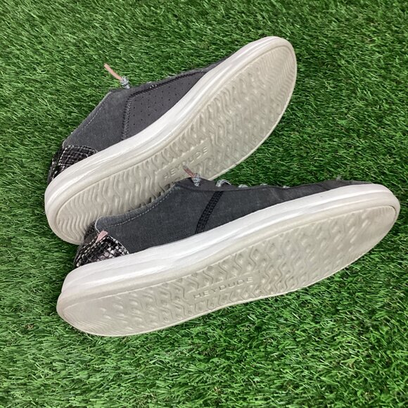 Hey Dude Karina "Jet Black" Canvas Ultralight Outsole 9 - Picture 10 of 12